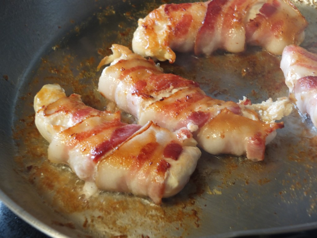 Bacon Wrapped Chicken With Mushrooms and Onions | Cook It Up Paleo