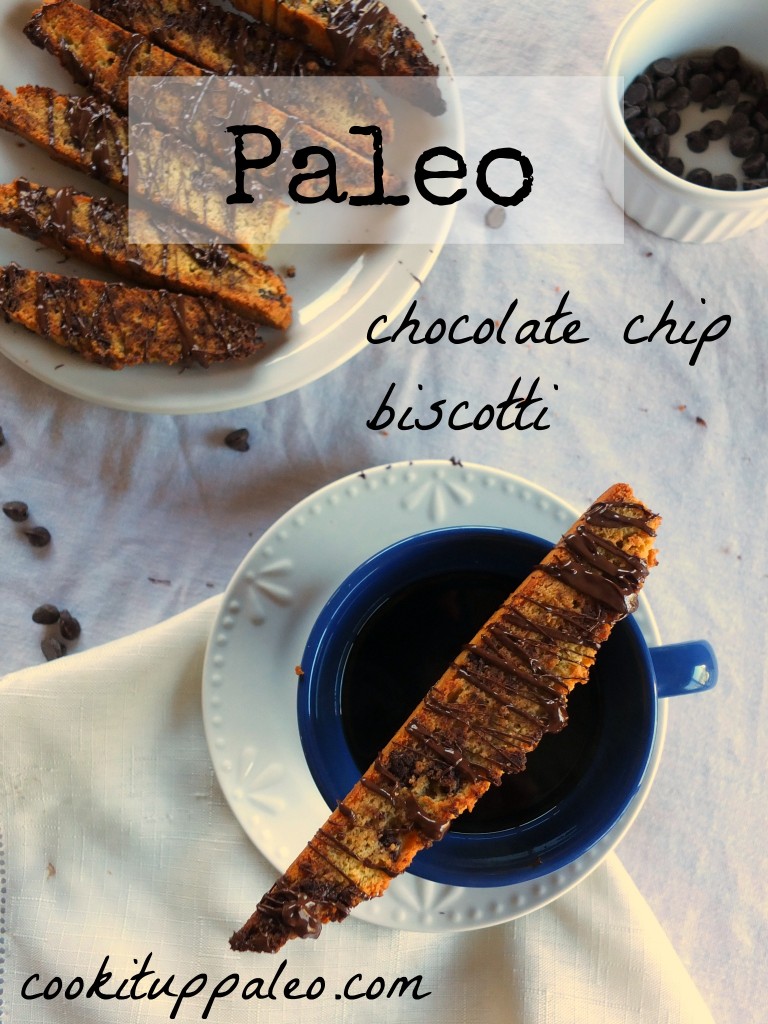 Chocolate Chip Paleo Biscotti | Cook It Up Paleo