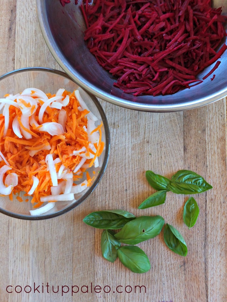 Beet and Carrot Salad with Basil and Raw ACV | Cook It Up Paleo