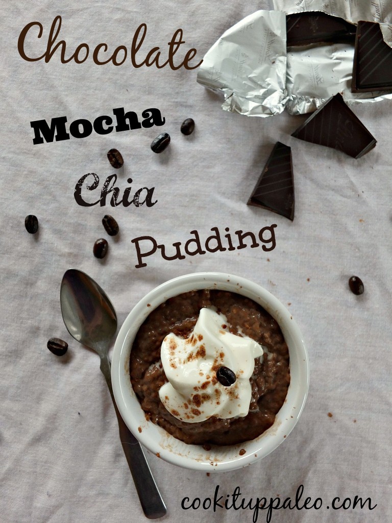 Chocolate Mocha Chia Coconut Pudding - cookituppaleo