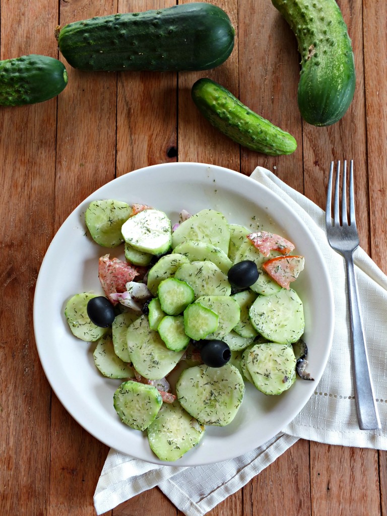 Creamy Paleo Cucumber Salad | Cook It Up Paleo