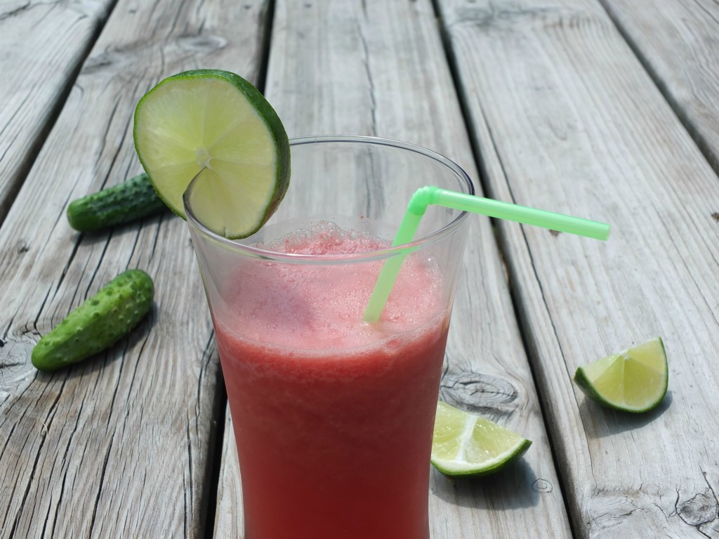 Watermelon, Lime, and Cucumber Paleo Slurpy | Cook It Up Paleo