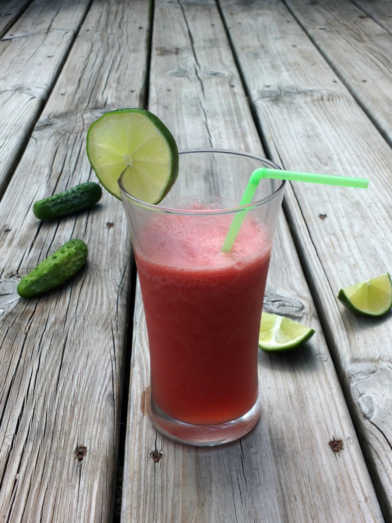 Watermelon, Lime, and Cucumber Paleo Slurpy | Cook It Up Paleo