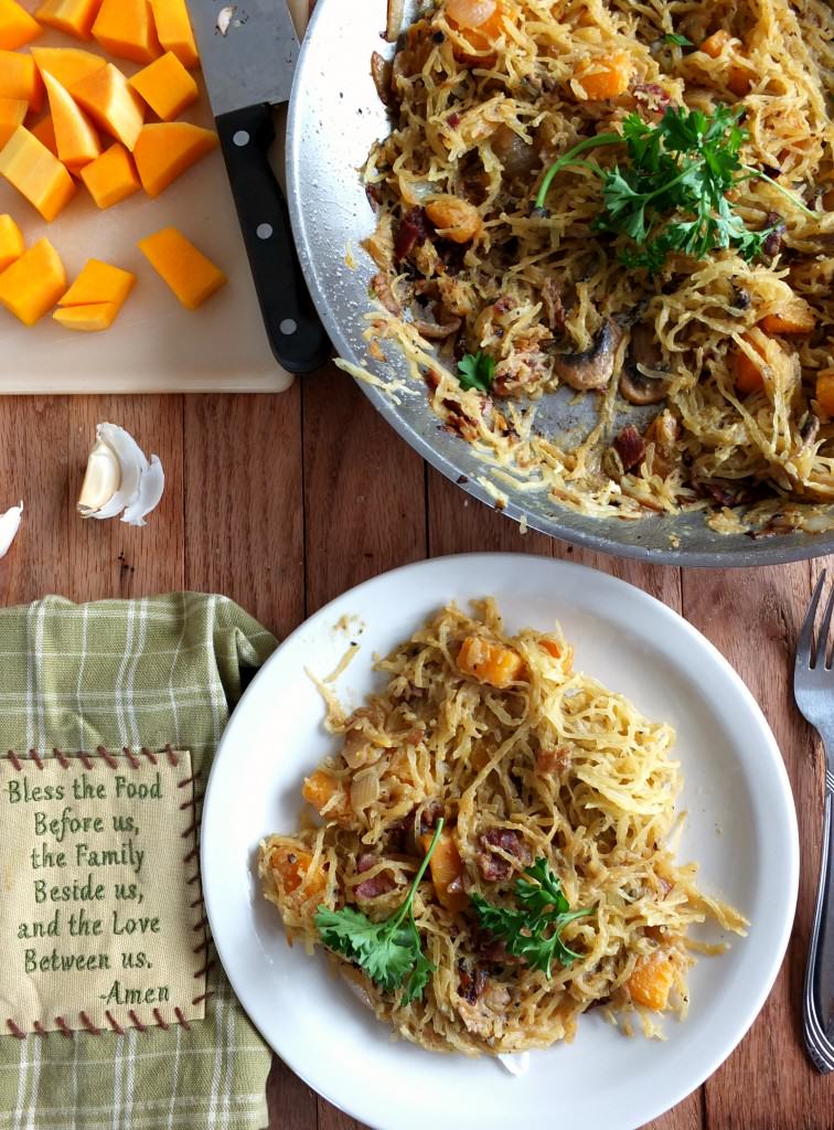 Paleo Spaghetti Squash Carbonara | Cook It Up Paleo