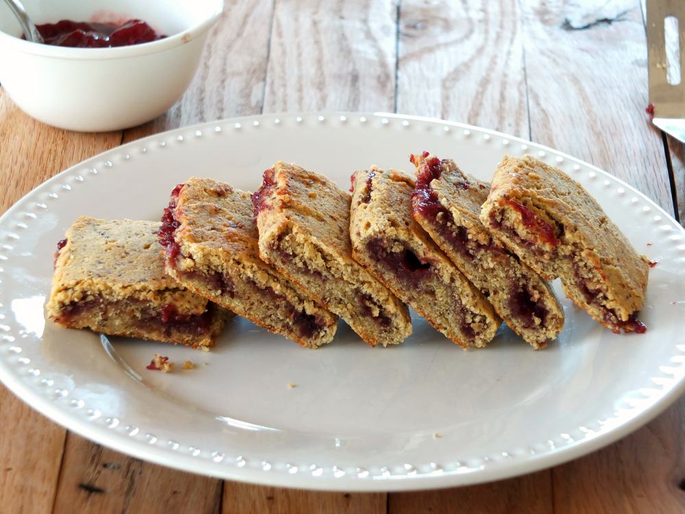 Paleo Breakfast Bars with Raspberry Filling | Cook It Up Paleo