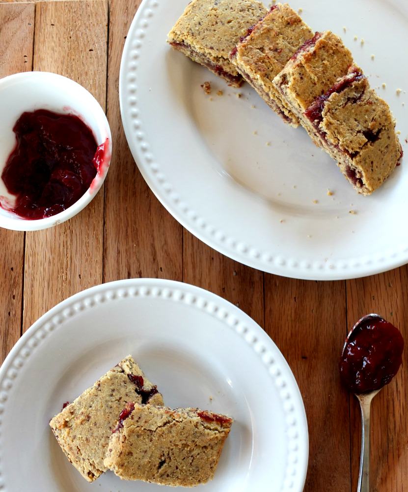 Paleo Breakfast Bars with Raspberry Filling | Cook It Up Paleo