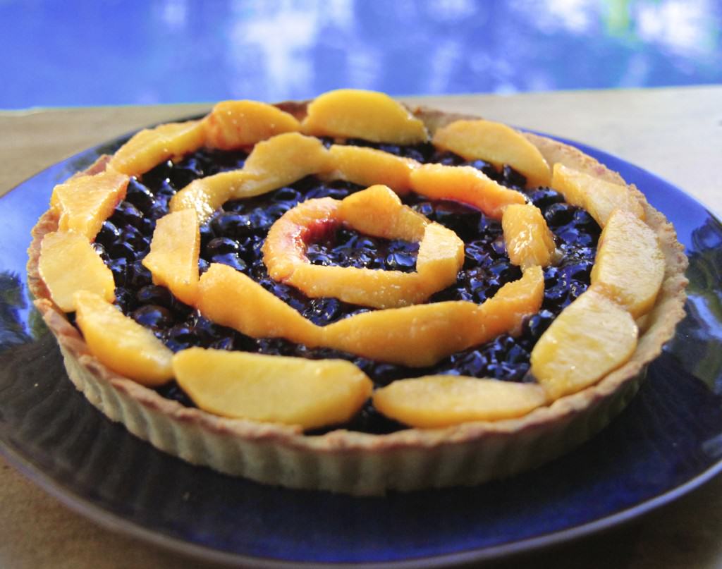 Paleo Blueberry Peach Tart - guest post by Goodies Against the Grain| Cook It Up Paleo