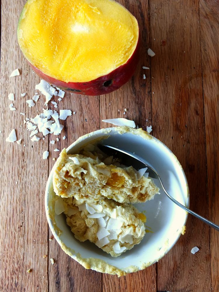 Mango Coconut Mug Cake | Cook It Up Paleo