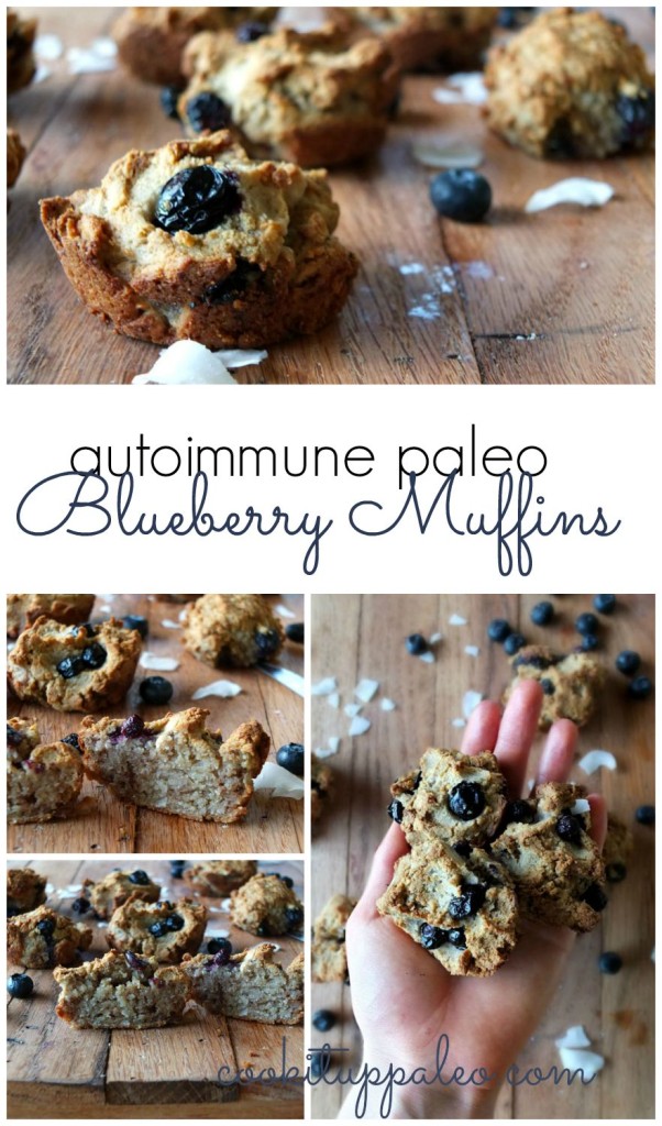 AIP Blueberry Muffins - grain-free, egg-free, nut-free, seed-free, made with real food! | Cook It Up Paleo