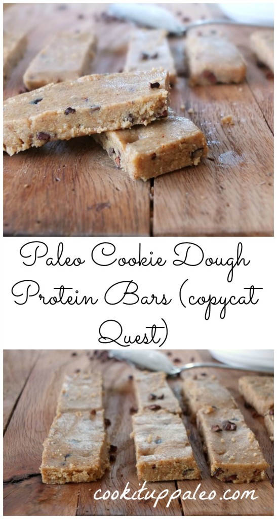 Paleo Cookie Dough Protein Bars | Cook It Up Paleo