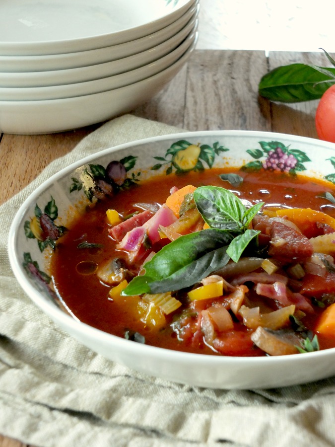 Paleo Summer Minestrone Soup | Cook It Up Paleo