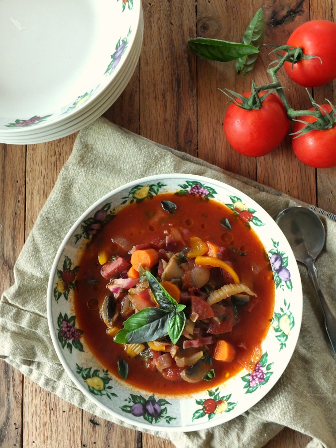 Paleo Summer Minestrone Soup | Cook It Up Paleo