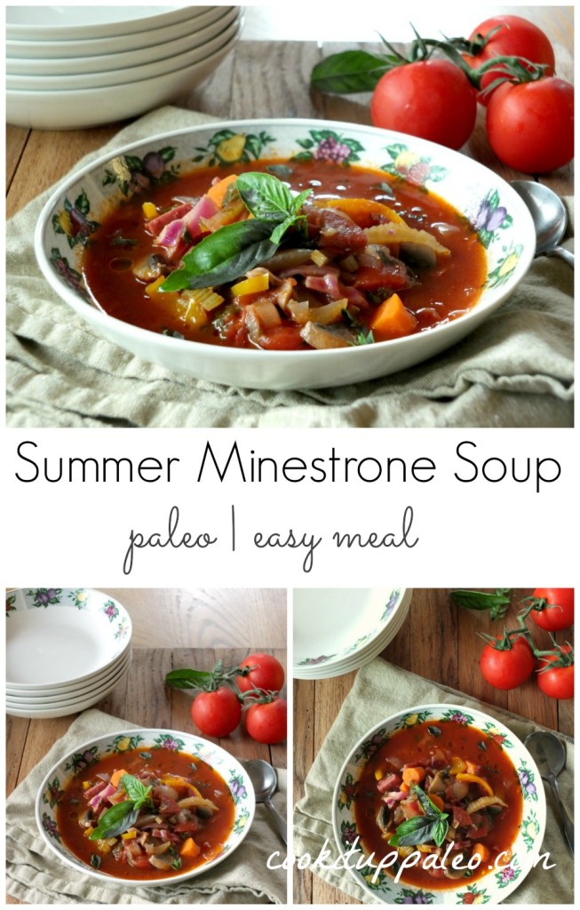 Paleo Summer Minestrone Soup | Cook It Up Paleo