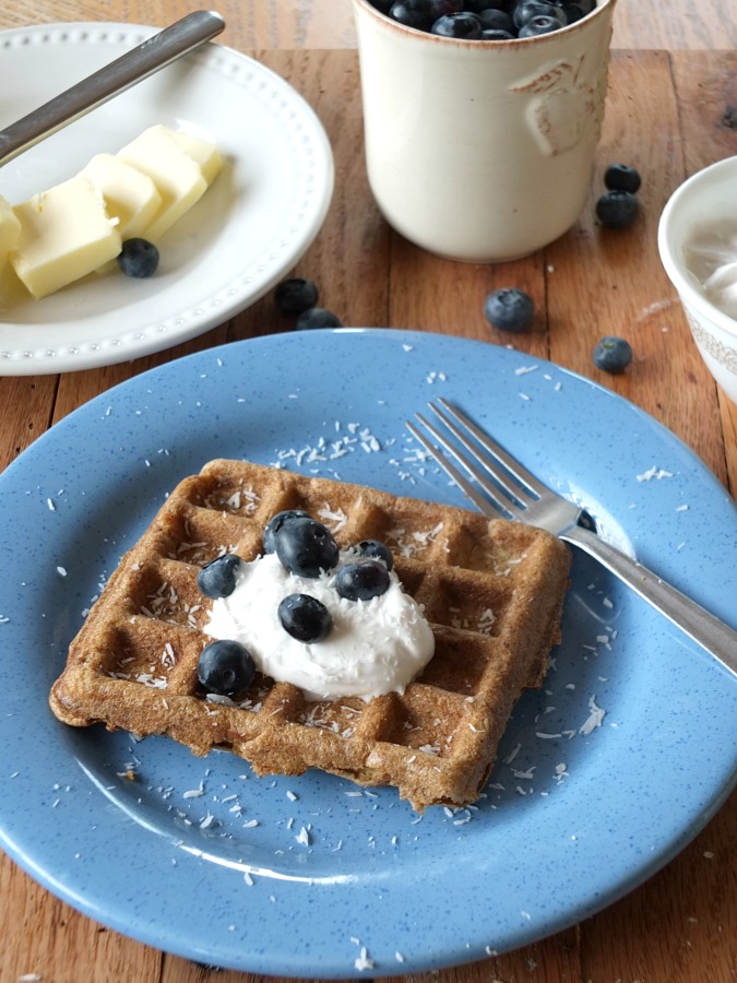 Paleo Low-Carb Coconut Flour Waffle Recipe | cookituppaleo.com