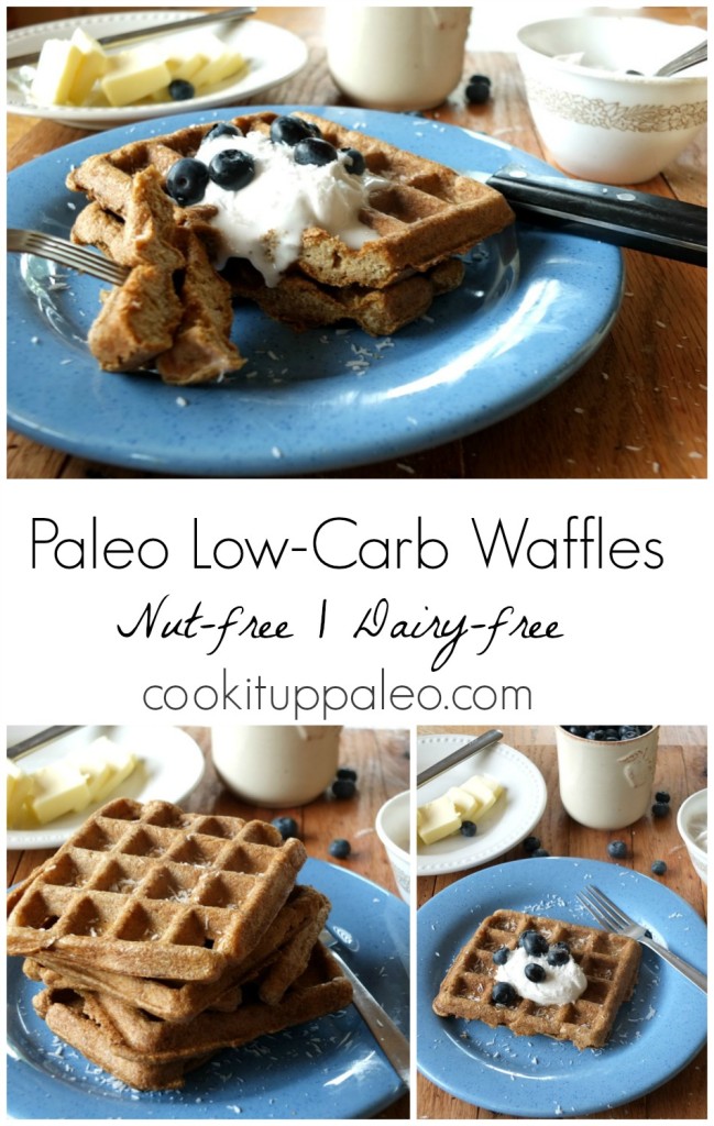 Paleo Low-Carb Coconut Flour Waffle Recipe | cookituppaleo.com