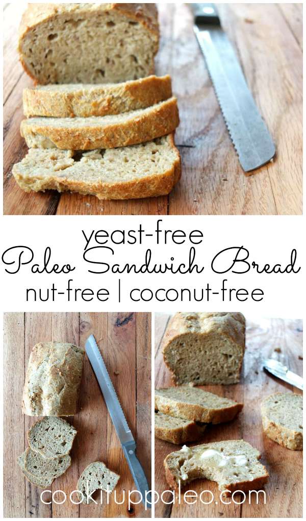 Yeast-Free Paleo Sandwich Bread (nut-free, coconut-free) | Cook It Up Paleo