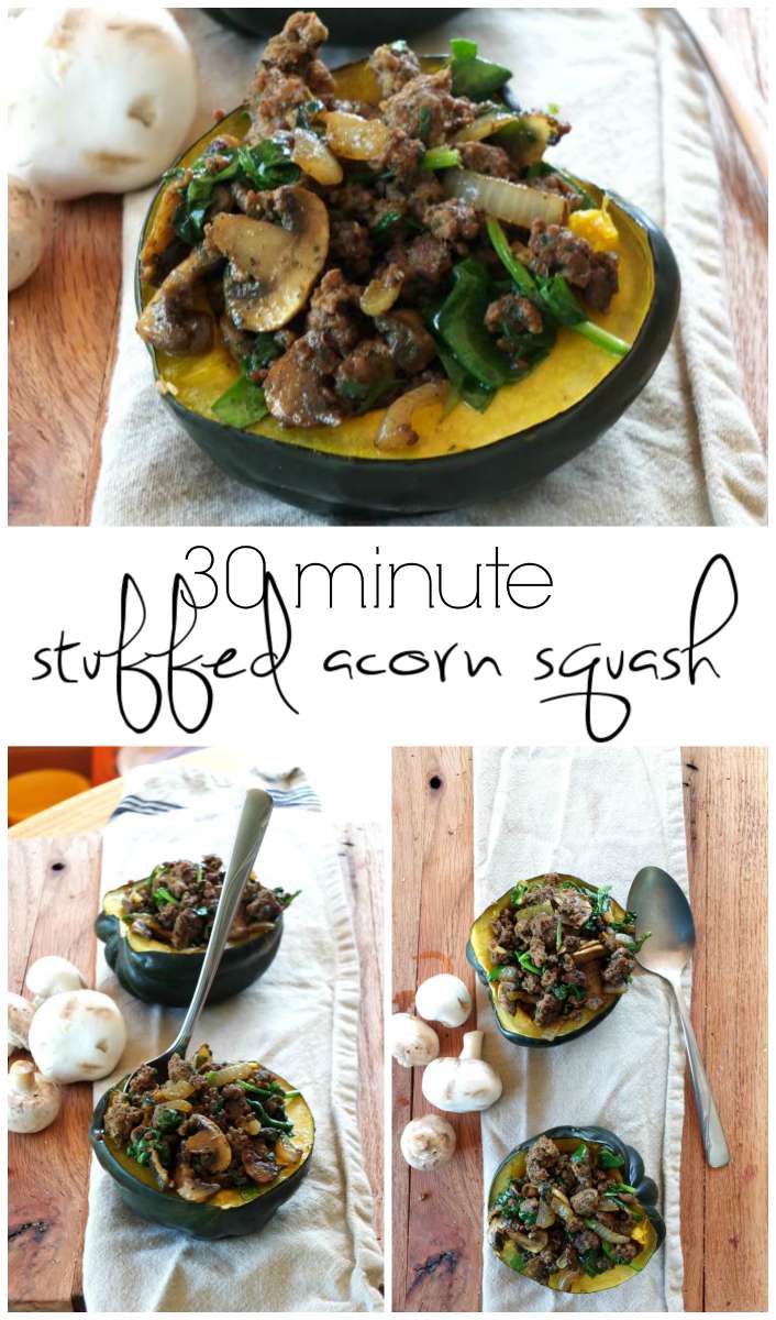 30 Minute Stuffed Acorn Squash | Cook It Up Paleo