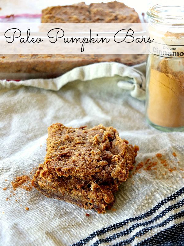 Paleo Pumpkin Bars (AIP, Vegan) | Cook It Up Paleo