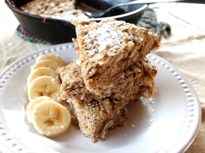 Banana Chia Seed Paleo Breakfast Cake (nut-free, 21DSD-compliant)