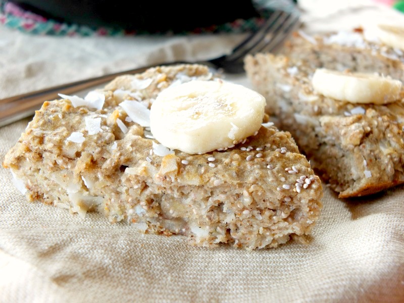 Banana Chia Seed Paleo Breakfast Cake (nut-free, 21DSD-compliant)