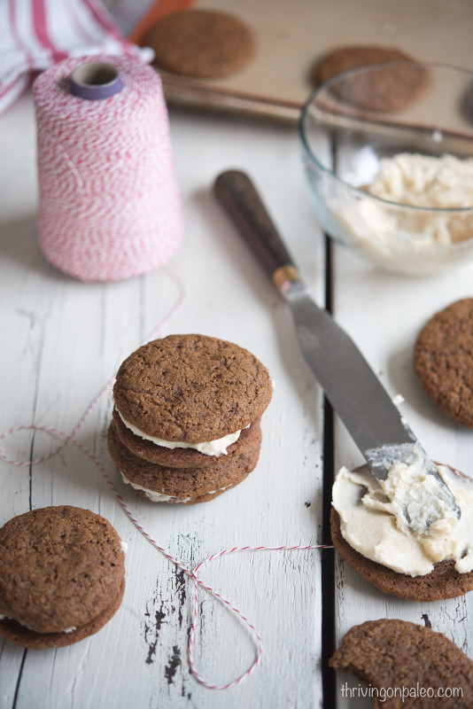 Paleo Molasses Cookies Sandwiches - guest post from Michelle of Thriving on Paleo