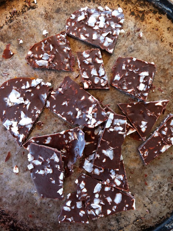 Paleo Chocolate Bark with Coconut and Sea Salt | Cook It Up Paleo