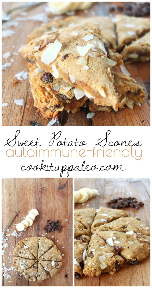 Sweet Potato Raisin AIP Scones | Cook It Up Paleo