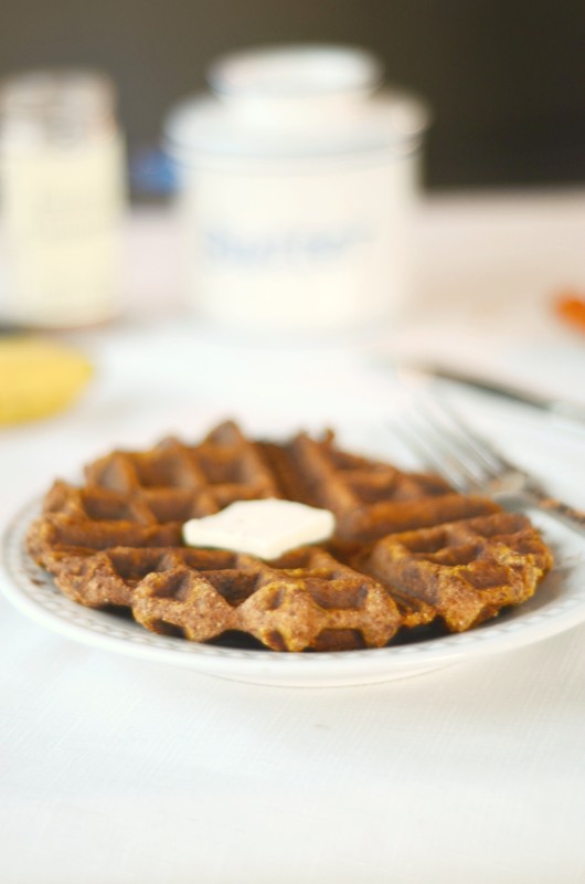 Paleo Pumpkin Waffles - nut free, single serve