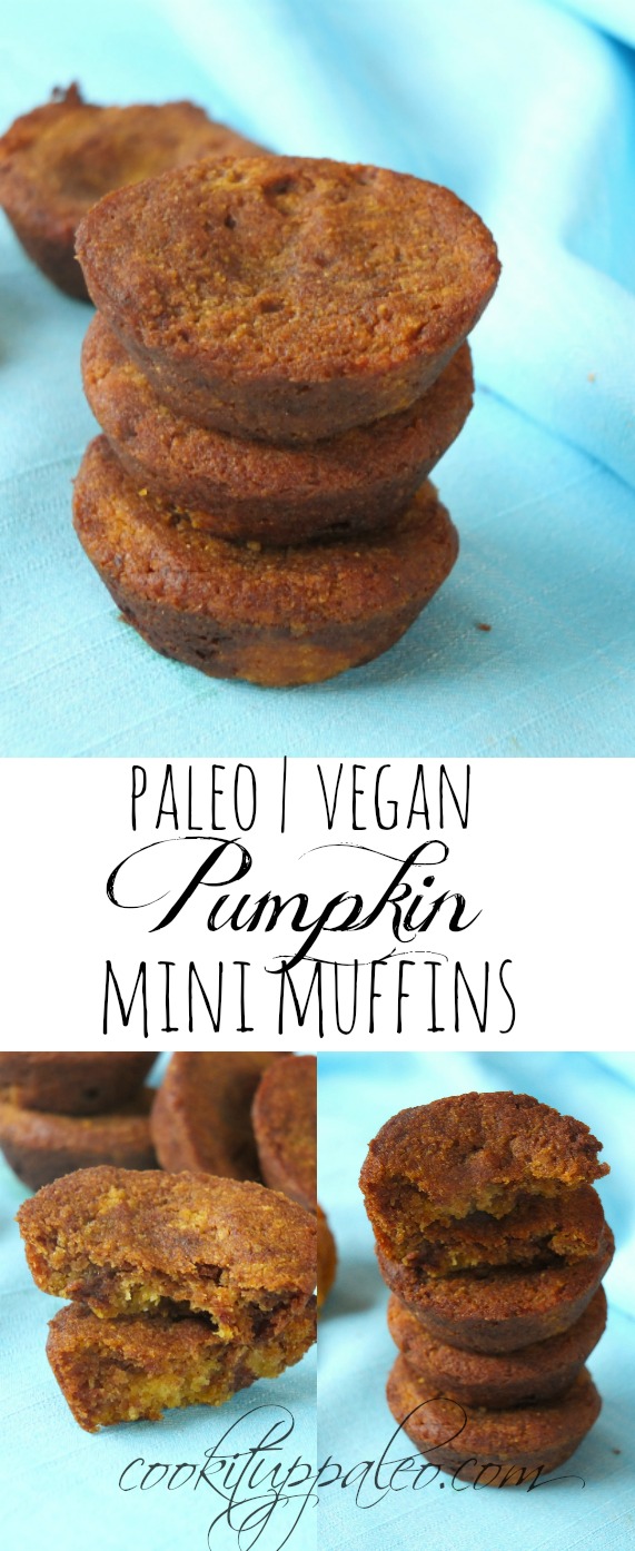 Paleo Vegan Pumpkin Mini Muffins