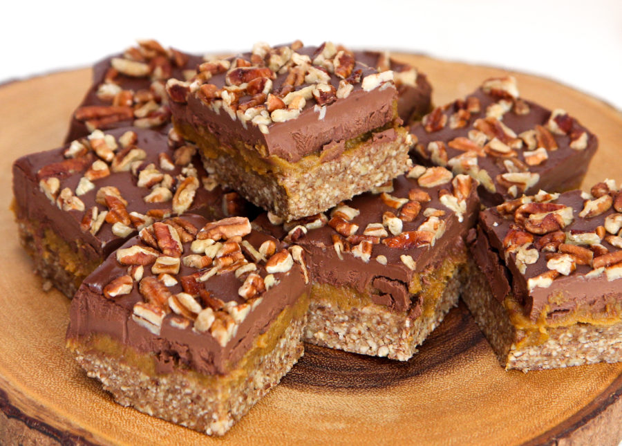 Pecan Pumpkin Caramel Bars (paleo, vegan) - guest post from Sadie Radinsky